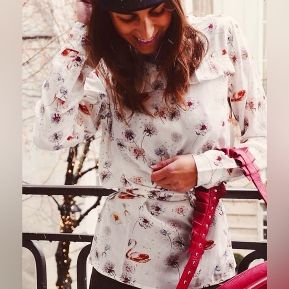 Plus Fine SCOUT Hydra blouse Flamingo button